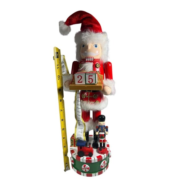 Christmas Nutcracker Santa Music Box w/Changeable Christmas Countdown Holder 16” - Picture 7 of 12